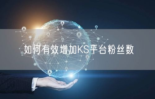 如何有效增加KS平台粉丝数