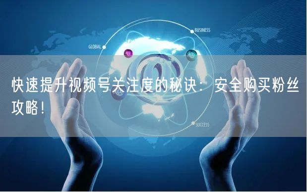 快速提升视频号关注度的秘诀：安全购买粉丝攻略！