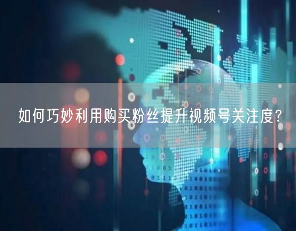 如何巧妙利用购买粉丝提升视频号关注度？