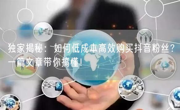 独家揭秘：如何低成本高效购买抖音粉丝？一篇文章带你搞懂！