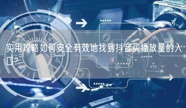 实用攻略如何安全有效地找到抖音买播放量的入口?