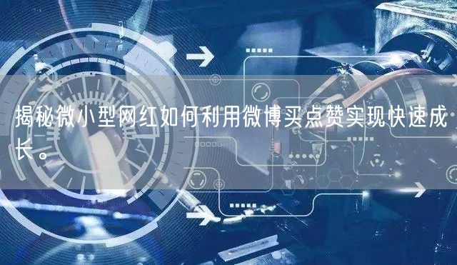 揭秘微小型网红如何利用微博买点赞实现快速成长。