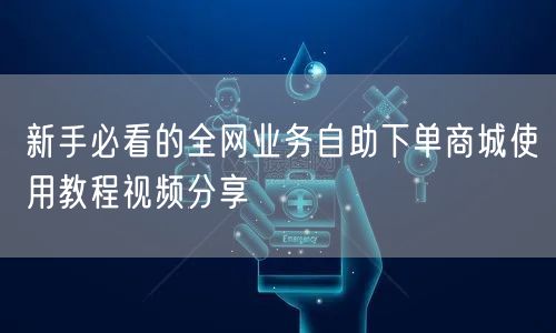 新手必看的全网业务自助下单商城使用教程视频分享