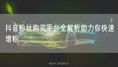 抖音粉丝购买平台全解析助力你快速增粉