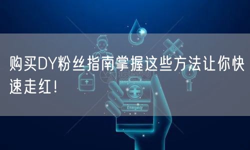 购买DY粉丝指南掌握这些方法让你快速走红！
