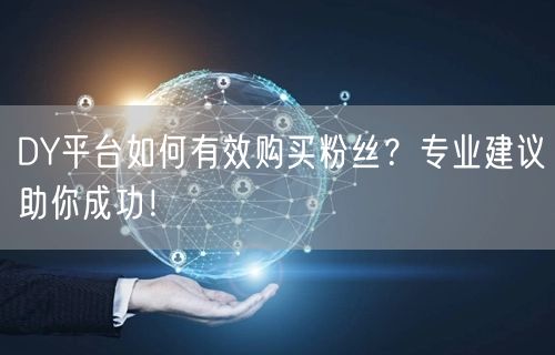 DY平台如何有效购买粉丝？专业建议助你成功！
