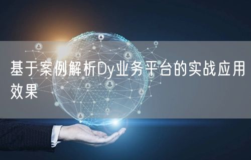 基于案例解析Dy业务平台的实战应用效果