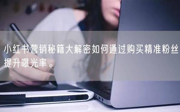 小红书营销秘籍大解密如何通过购买精准粉丝提升曝光率。