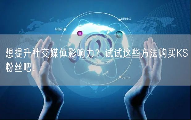 想提升社交媒体影响力？试试这些方法购买KS粉丝吧！