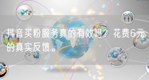 抖音买粉服务真的有效吗？花费6元的真实反馈。