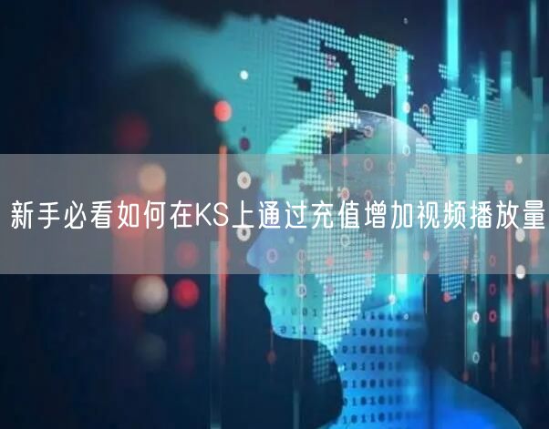 新手必看如何在KS上通过充值增加视频播放量