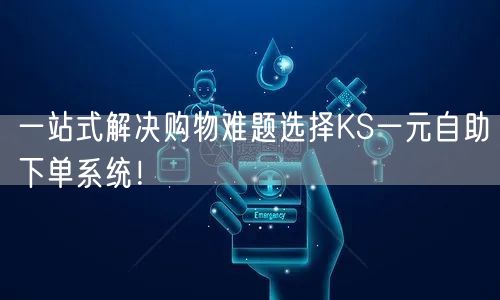 一站式解决购物难题选择KS一元自助下单系统！