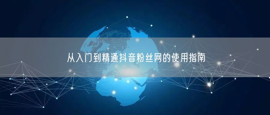 从入门到精通抖音粉丝网的使用指南