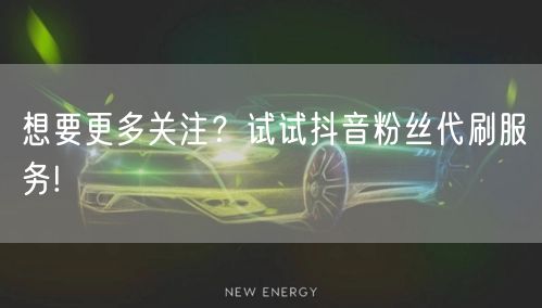 想要更多关注？试试抖音粉丝代刷服务!
