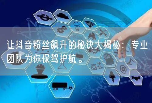 让抖音粉丝飙升的秘诀大揭秘：专业团队为你保驾护航。