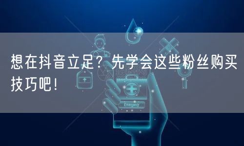 想在抖音立足？先学会这些粉丝购买技巧吧！