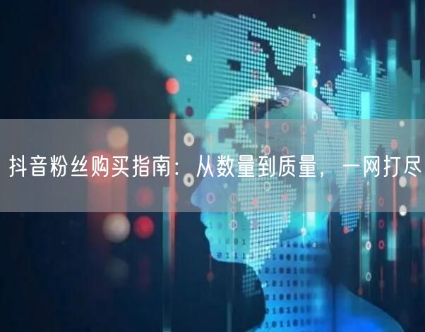 抖音粉丝购买指南：从数量到质量，一网打尽