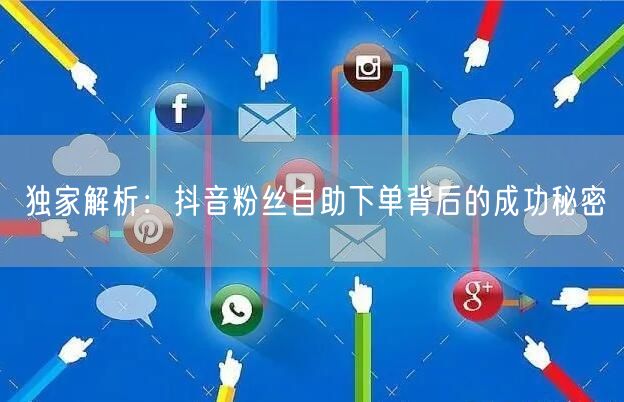 独家解析：抖音粉丝自助下单背后的成功秘密