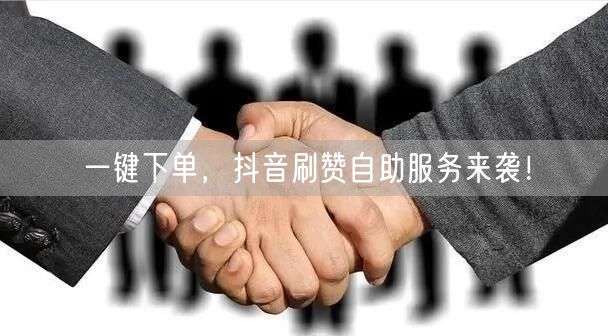 一键下单，抖音刷赞自助服务来袭！