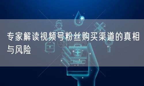 专家解读视频号粉丝购买渠道的真相与风险