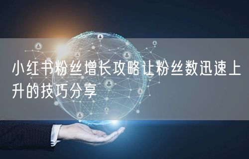 小红书粉丝增长攻略让粉丝数迅速上升的技巧分享