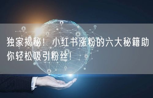 独家揭秘！小红书涨粉的六大秘籍助你轻松吸引粉丝！