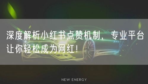 深度解析小红书点赞机制，专业平台让你轻松成为网红！