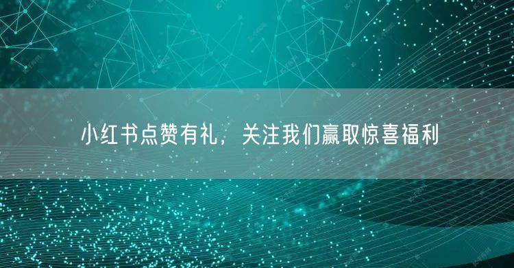 小红书点赞有礼，关注我们赢取惊喜福利