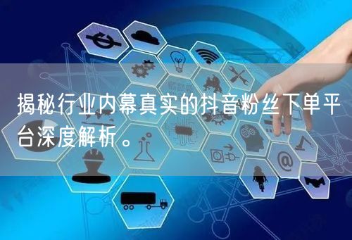 揭秘行业内幕真实的抖音粉丝下单平台深度解析。
