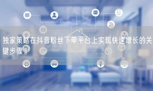 独家策略在抖音粉丝下单平台上实现快速增长的关键步骤。