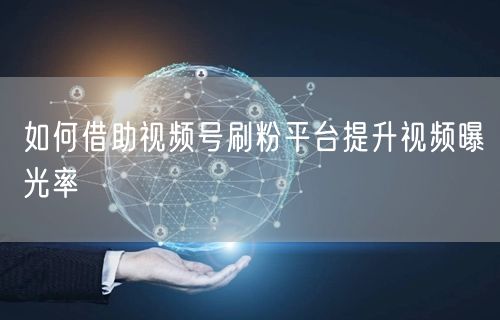 如何借助视频号刷粉平台提升视频曝光率
