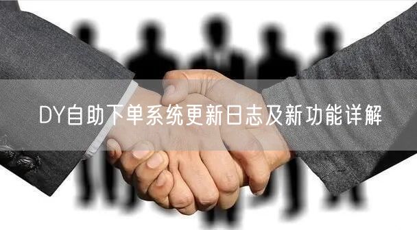 DY自助下单系统更新日志及新功能详解