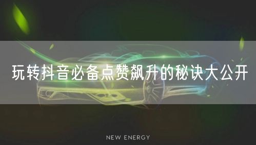 玩转抖音必备点赞飙升的秘诀大公开
