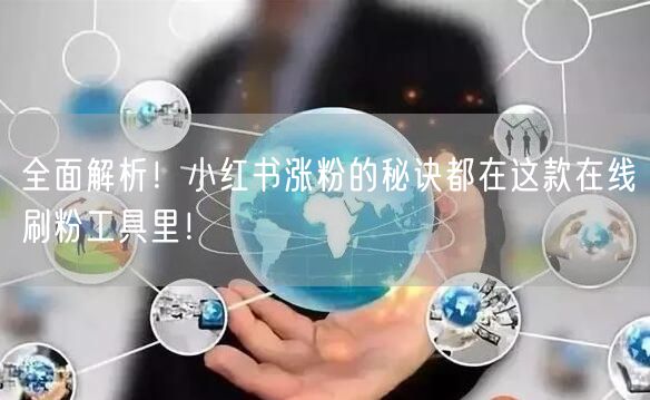 全面解析！小红书涨粉的秘诀都在这款在线刷粉工具里！