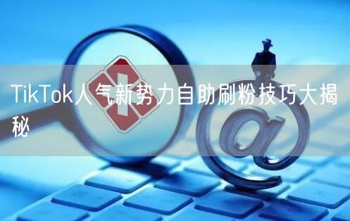 TikTok人气新势力自助刷粉技巧大揭秘