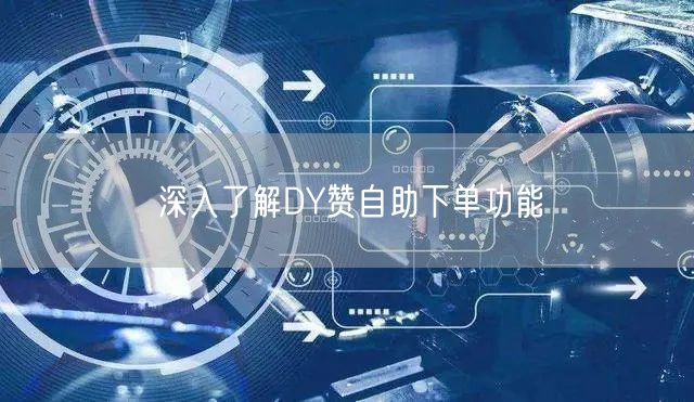 深入了解DY赞自助下单功能