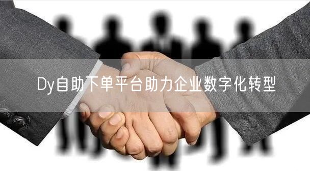 Dy自助下单平台助力企业数字化转型