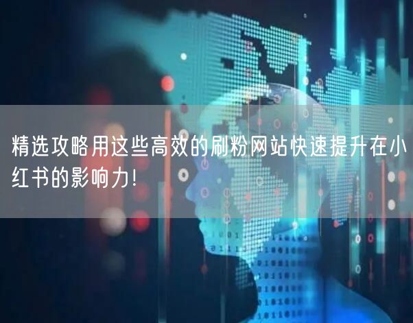 精选攻略用这些高效的刷粉网站快速提升在小红书的影响力！