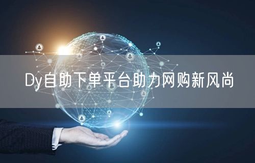 Dy自助下单平台助力网购新风尚