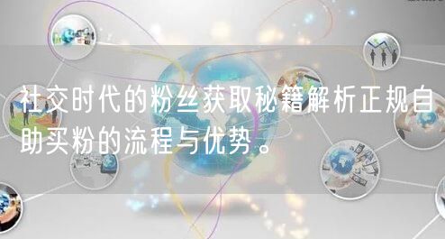 社交时代的粉丝获取秘籍解析正规自助买粉的流程与优势。