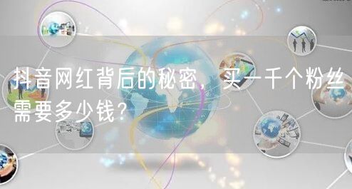 抖音网红背后的秘密，买一千个粉丝需要多少钱？