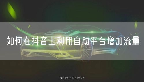 如何在抖音上利用自助平台增加流量