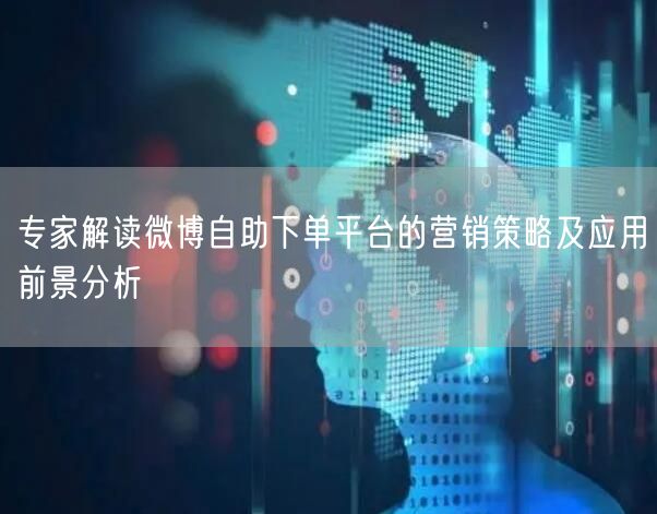 专家解读微博自助下单平台的营销策略及应用前景分析