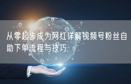 从零起步成为网红详解视频号粉丝自助下单流程与技巧