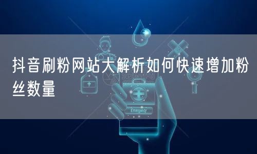 抖音刷粉网站大解析如何快速增加粉丝数量