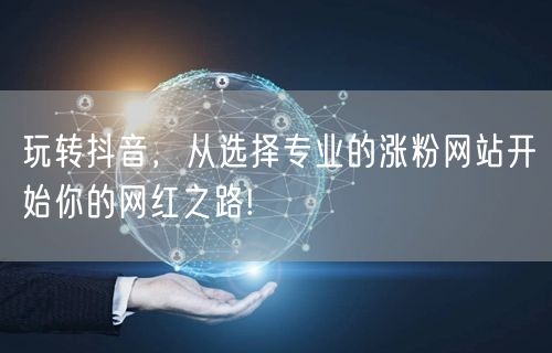 玩转抖音，从选择专业的涨粉网站开始你的网红之路!
