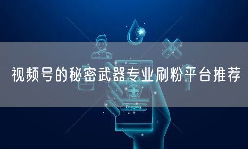 视频号的秘密武器专业刷粉平台推荐