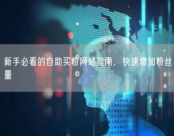 新手必看的自助买粉网站指南，快速增加粉丝量