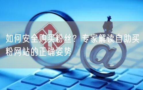如何安全购买粉丝？专家解读自助买粉网站的正确姿势