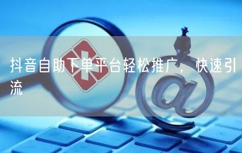 抖音自助下单平台轻松推广，快速引流